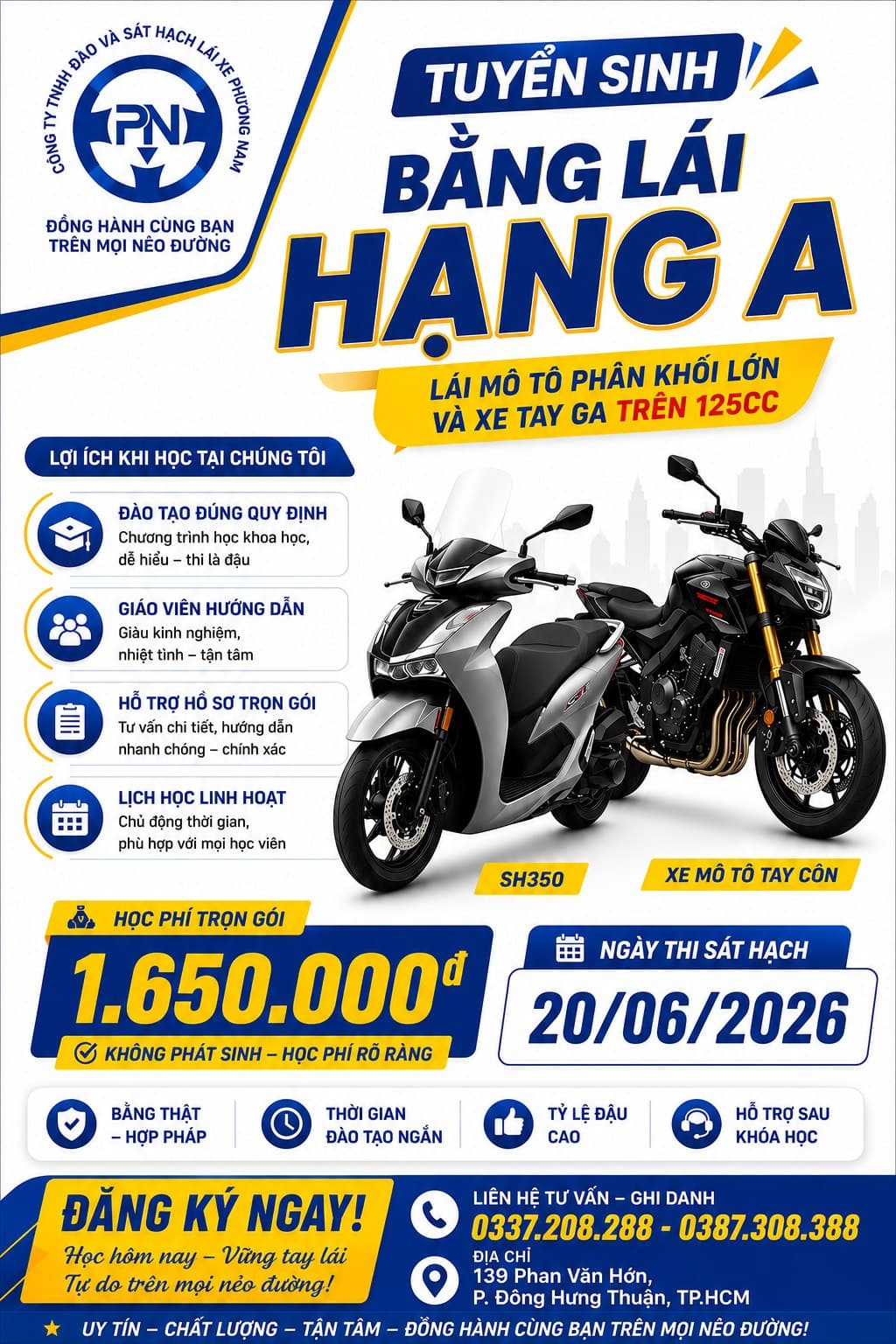 Bằng lái hạng A